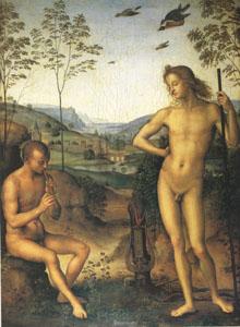 Pietro vannucci called IL perugino Apollo and Marsyas (mk05)